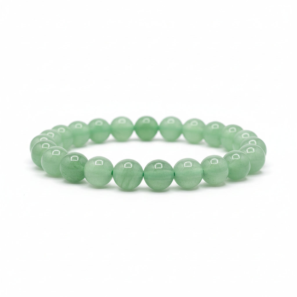 RudraPrana™ Green Aventurine Prosperity & Emotional Healing Bracelet (8 MM)