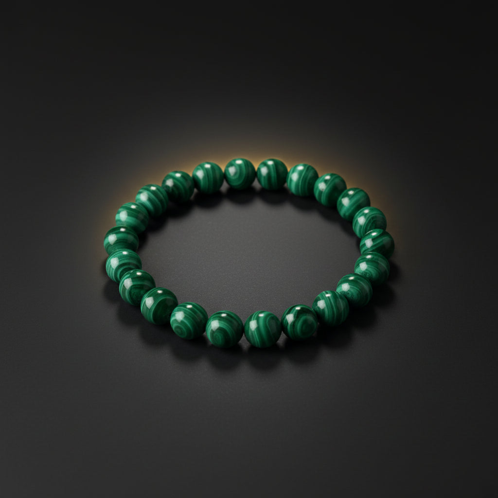 RudraPrana™ Malachite Protection & Transformation Bracelet (8 MM)