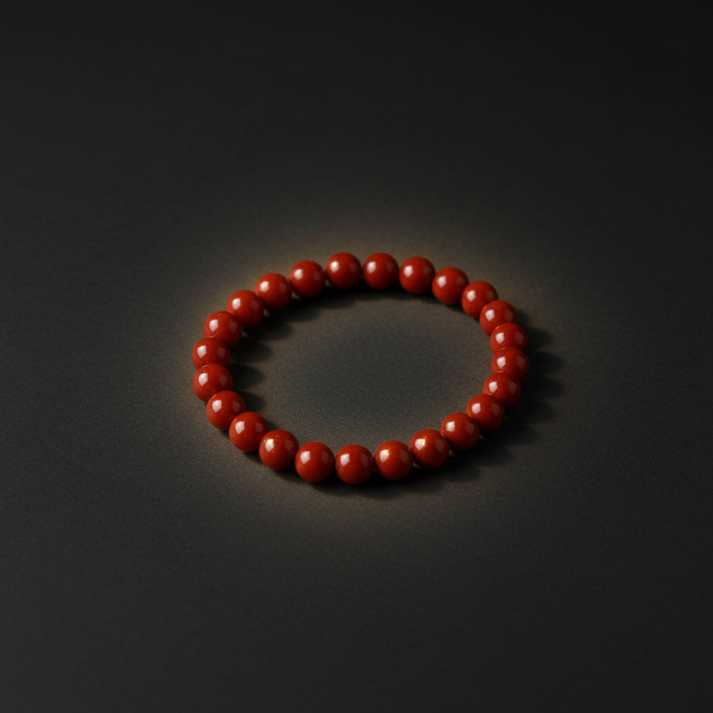 RudraPrana™ Red Jasper Grounding & Protection Bracelet (8 MM)
