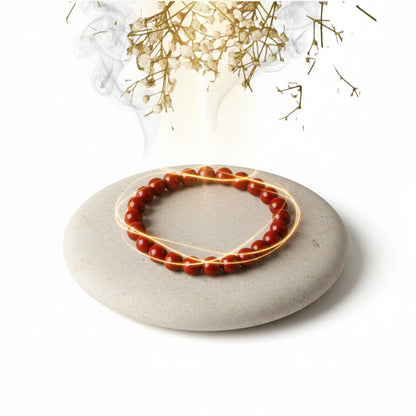 RudraPrana™ Red Jasper Grounding & Protection Bracelet (8 MM)