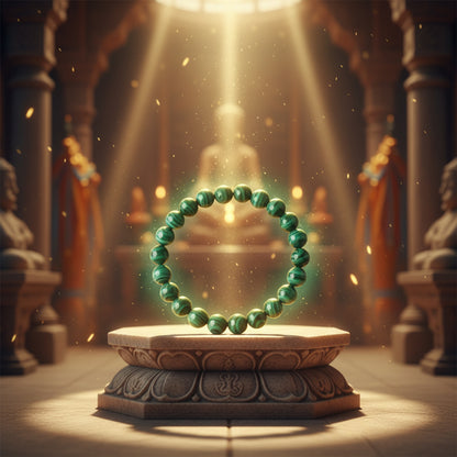 RudraPrana™ Malachite Protection & Transformation Bracelet (8 MM)
