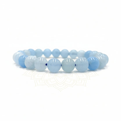 RudraPrana™ Aquamarine Communication Harmony Bracelet (8 MM)