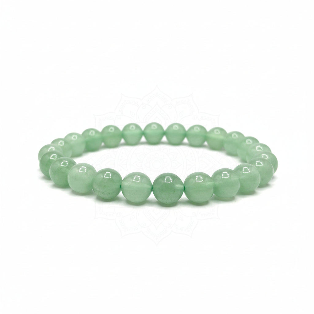 RudraPrana™ Green Aventurine Prosperity & Emotional Healing Bracelet (8 MM)