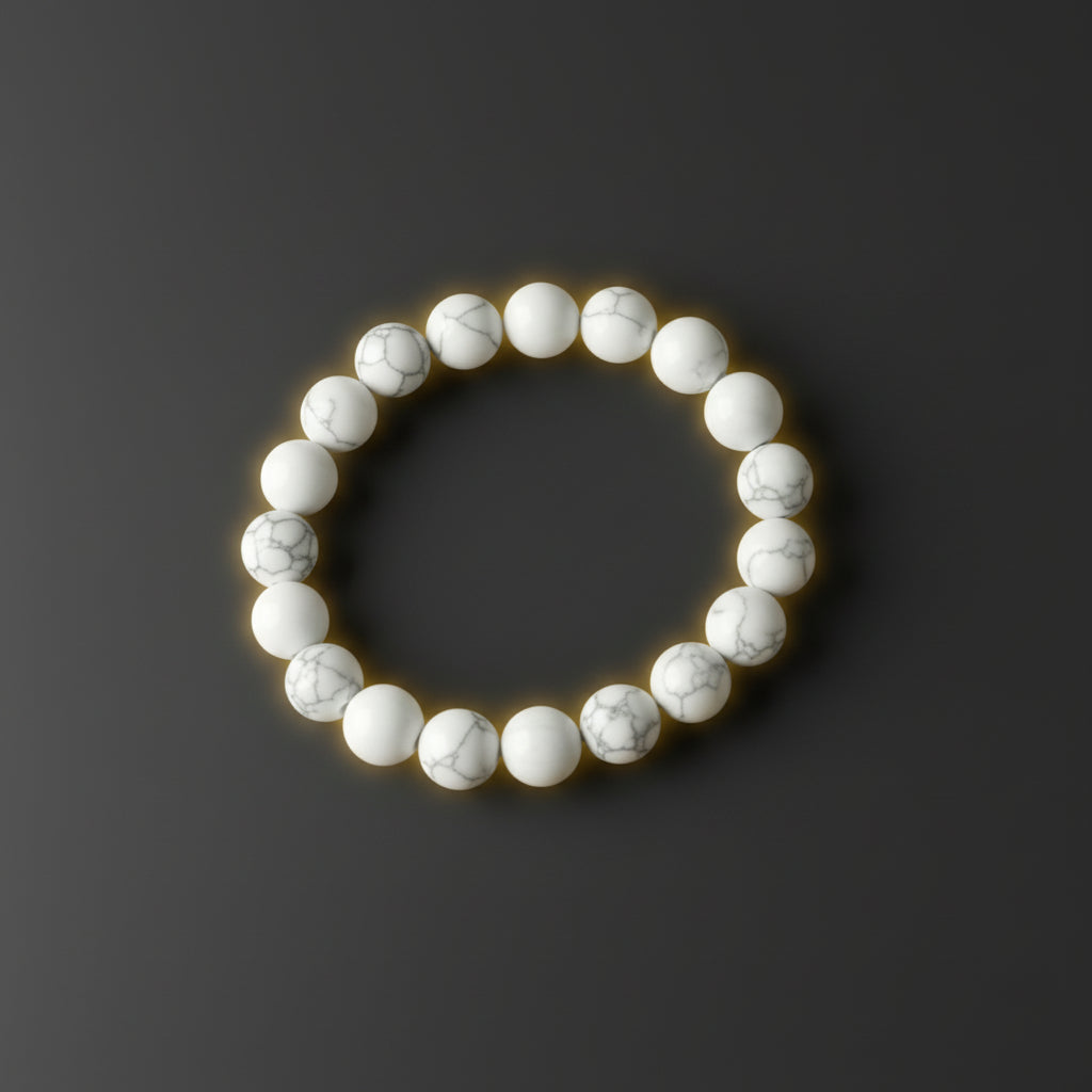 RudraPrana™ Howlite Calming & Emotional Stability Bracelet (8 MM)