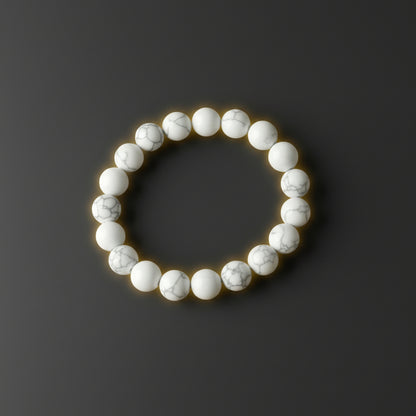 RudraPrana™ Howlite Calming & Emotional Stability Bracelet (8 MM)