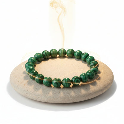 RudraPrana™ Malachite Protection & Transformation Bracelet (8 MM)