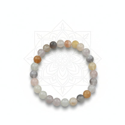 RudraPrana™ Rainbow Moonstone Intuition & New Beginnings Bracelet (8 MM)