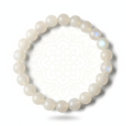 RudraPrana™ Moonstone New Beginnings & Intuition Bracelet (8 MM)