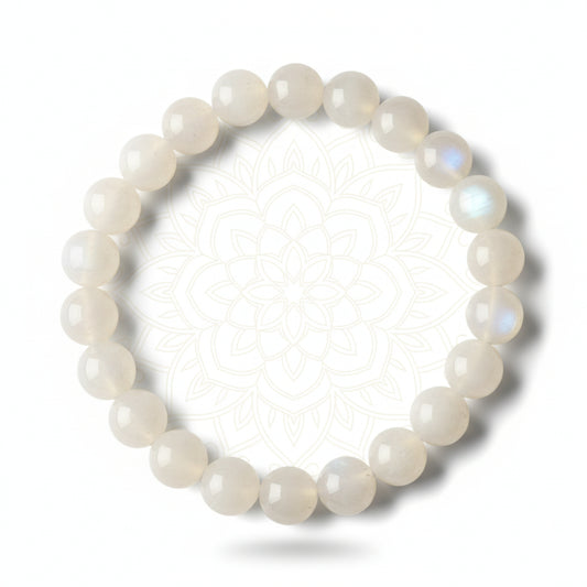 RudraPrana™ Moonstone New Beginnings & Intuition Bracelet (8 MM)