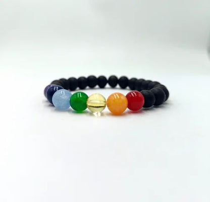 RudraPrana™ 7 Chakra Healing Bracelet (8MM Beads)